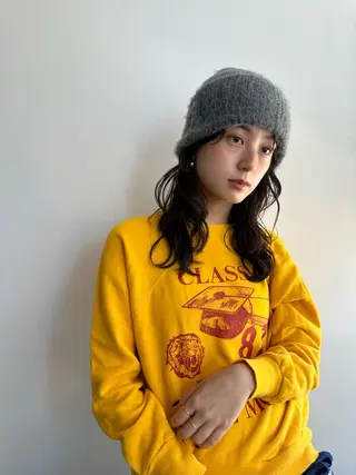 ミディアム パーマ さとう あやかのヘアスタイル