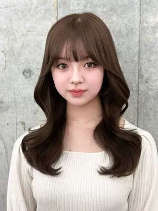 カラー Kana/韓国ヘア /暖色カラー🍒のヘアスタイル