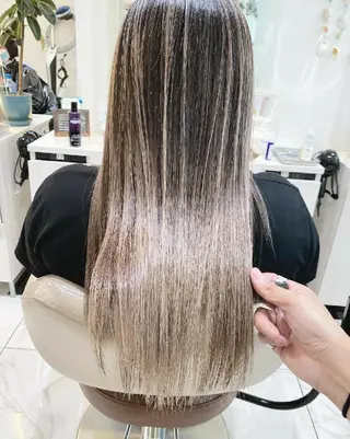 ロング カラー ＡＳＨ大宮/ブリーチ 髪質改善/カラーのヘアスタイル