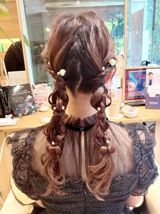 ヘアアレンジ 大会出場に向け予約 縮小中🙇東美杏のヘアスタイル