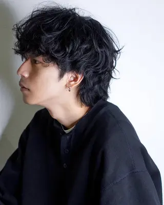 ミディアム パーマ メンズ 【メンズパーマ】 I-LANDのヘアスタイル