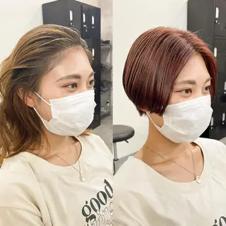 ショート カラー パーマ ヘアアレンジ メンズ キッズ ネイル マツエク・マツパ 大人スタイル 太田のヘアスタイル