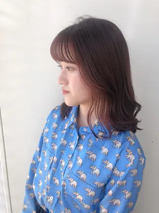 ミディアム カラー ヘアアレンジ NANA/trend style🕊🍑のヘアスタイル