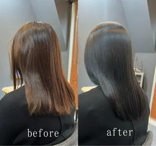 セミロング カラー *くせ毛に特化* 【yun】のヘアスタイル