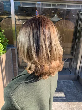 ミディアム カラー カラー特化美容師 💎EIKI💎のヘアスタイル