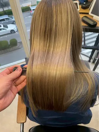 セミロング カラー 髪質改善艶カラー KAMIYAMAのヘアスタイル