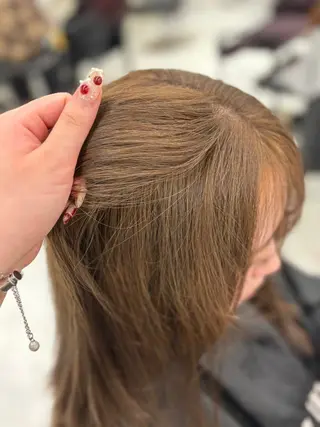 ロング まろっと艶感ブラウン ベージュ🤍まなかのヘアスタイル