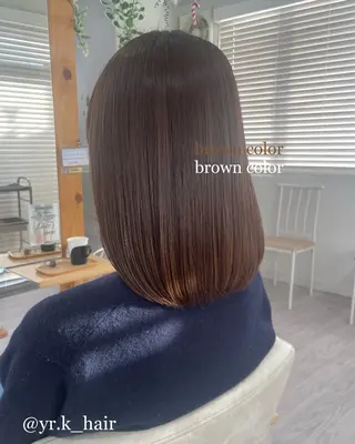 ミディアム カラー 赤味消し.髪質改善 🌿𝘠𝘜𝘙𝘐のヘアスタイル