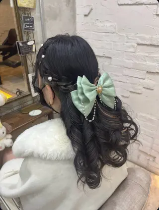 ロング ヘアアレンジ 中村 優花のヘアスタイル
