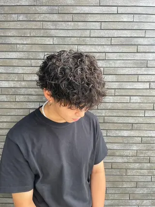 パーマ メンズ ショート Earth Yuhiのヘアスタイル