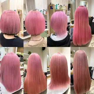 カラー 🌈派手髪ハイトーン 🌈鈴木亮太🌈のヘアスタイル