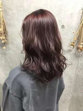 セミロング カラー ヘアアレンジ Satsuki ✂︎♡のヘアスタイル