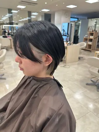 ミディアム カラー 艶髪 黄金比みくのヘアスタイル