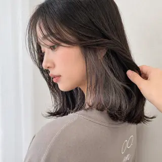 ミディアム カラー 𖧷 ⁺. 大人ヘア Yui 𓂃𓈒𓏸のヘアスタイル