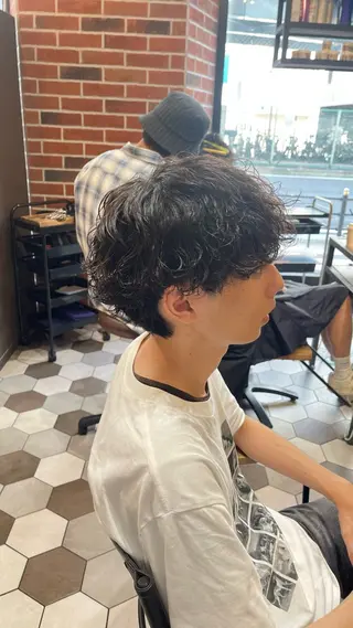 パーマ メンズ 大人男子の メンズパーマのヘアスタイル