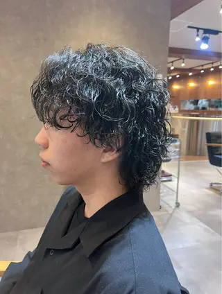 ショート パーマ メンズ elima横浜西口所属・fifth/シン🌿 透明感カラー/パーマのヘアスタイル