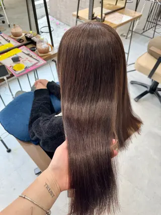 ロング カラー ブリーチなしwカラー /艶カラー/oukaのヘアスタイル
