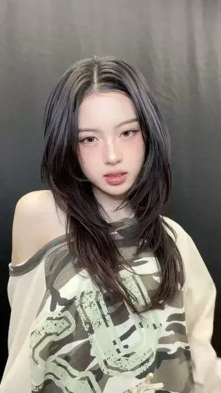 ロング カラー 阿部 祥大のヘアスタイル