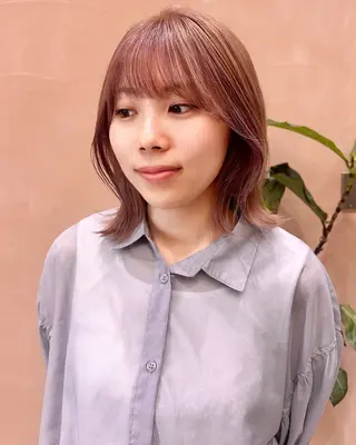 ミディアム カラー 越後 遥/ 透明感カラー🪞🤍のヘアスタイル