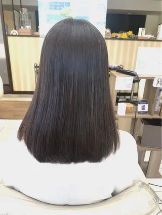 ロング パーマ ブリーチでもできる 縮毛矯正相原慎🌈のヘアスタイル
