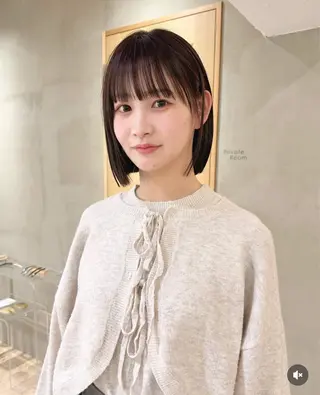ショート カラー レイヤーカット🍏 オリーブ/ののかのヘアスタイル