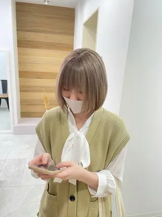 ミディアム カラー 飯塚 青空のヘアスタイル