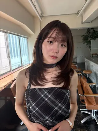 ミディアム レイヤー/顔周り/ 透明感/ののか💞のヘアスタイル