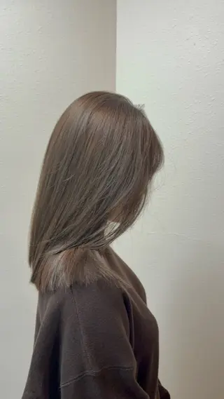 セミロング 渋谷ケアブリーチ ❤️‍🔥徳田空悟のヘアスタイル