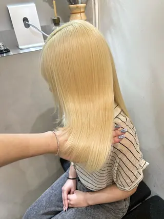 セミロング カラー 韓国/ハイトーン/ ボブ🎀MIKU🎀のヘアスタイル