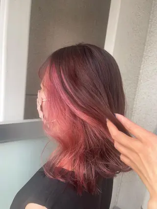 セミロング カラー 岩谷/ブリーチ 🪽透明感カラーのヘアスタイル