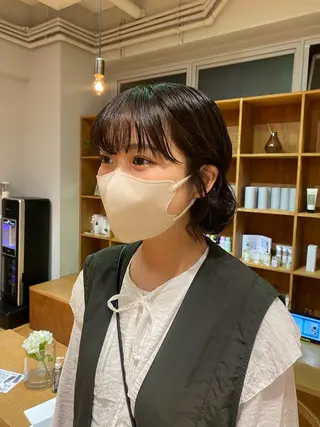 ショート 大人可愛い♡コテ巻き パーマ🌼杉田 萌恵のヘアスタイル