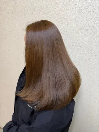 ロング カラー ツヤ重視 ワンカラー🫧Mioのヘアスタイル