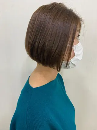 ショート カラー きむえり/髪質改善 /うねり広がり改善のヘアスタイル