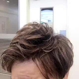ショート カラー パーマ メンズ Lee東三国 店長 谷辻誠志のヘアスタイル