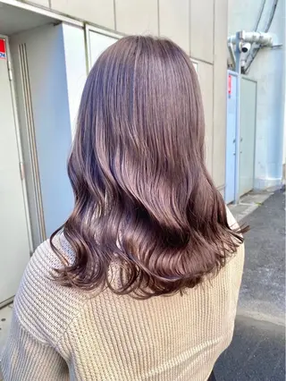 セミロング カラー ヘアアレンジ Ryo横浜韓国ヘア/ 曲がる縮毛矯正特化のヘアスタイル
