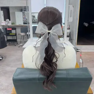 ロング ヘアアレンジ JUNSHIN🦋 ヘアセット／カラーのヘアスタイル