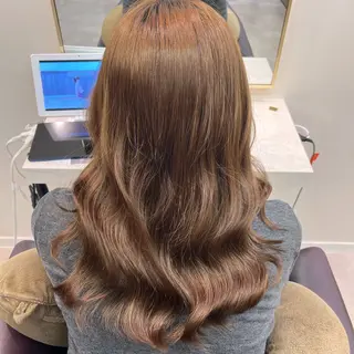 セミロング 🎀FACE。暖色 カラー/カスミ🤍のヘアスタイル
