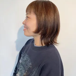 ミディアム カラー コウノス マサコのヘアスタイル