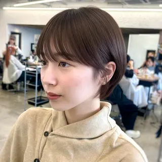 ショート ベージュ/透明感/ レイヤー/あやか💕のヘアスタイル