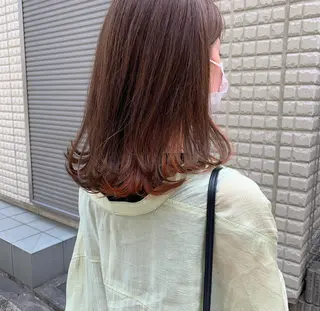 ミディアム カラー stylist店長 岡本真依のヘアスタイル