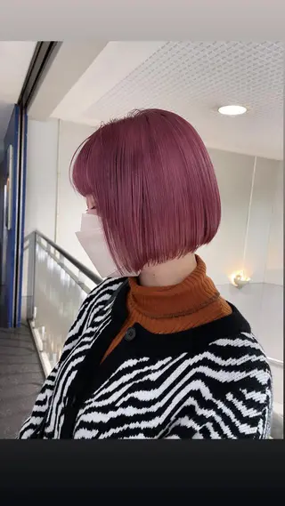 ショート カラー ブリーチカラー🌈 石垣翔太のヘアスタイル