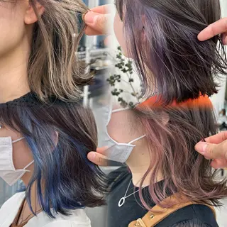 ミディアム カラー ブリーチダブルカラー 【koide】のヘアスタイル