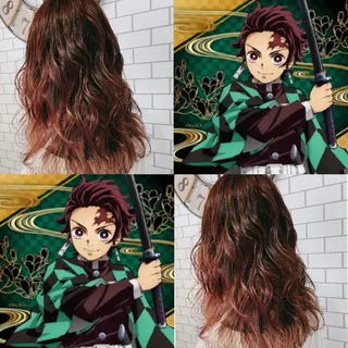 セミロング カラー ヘアアレンジ 韓国hair🦋 Nanaのヘアスタイル