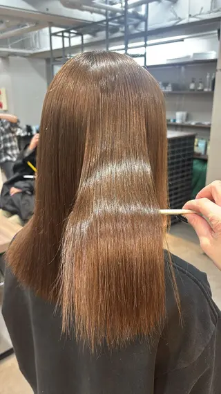 カラー レイヤー✂︎ぷつボブ 艶カラー🤍noaのヘアスタイル