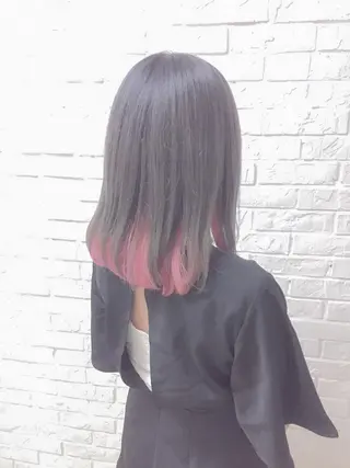 ミディアム カラー エクステリピート率 No.1 菊池　悠介のヘアスタイル