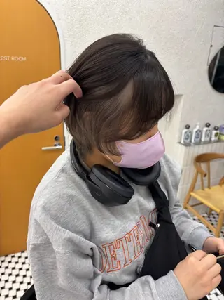 ショート リン🔔ボブ cut 柔らかベージュ🤎のヘアスタイル