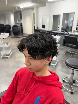 ショート メンズ シャドウパーマ/立川 メンズ/コタロウのヘアスタイル