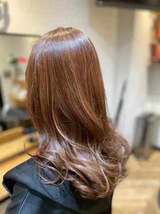 セミロング カラー 望恵🌸 韓国🇰🇷スタイルのヘアスタイル