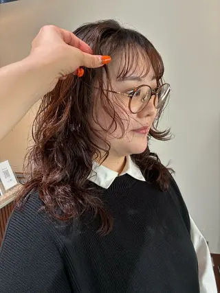 セミロング パーマ ヘアアレンジ 💟Opus/ Mizuki🐕💟のヘアスタイル