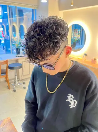 ショート パーマ メンズ 田中 旭 横浜メンズ特化のヘアスタイル